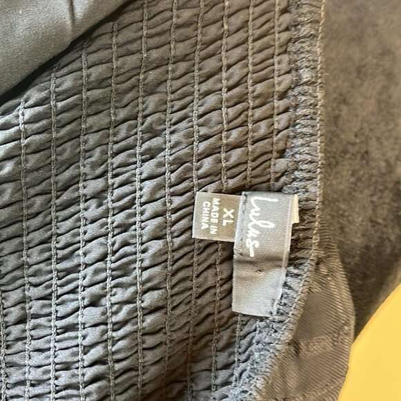 Lulus XL Spaghetti Strap Short Black LBD NYE Holiday Formal Cocktail Dress - Picture 3 of 10